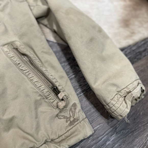 American Eagle Work Jacket Small Lined Shop Chore Vintage Detroit Chore Distress - Picture 2 of 7